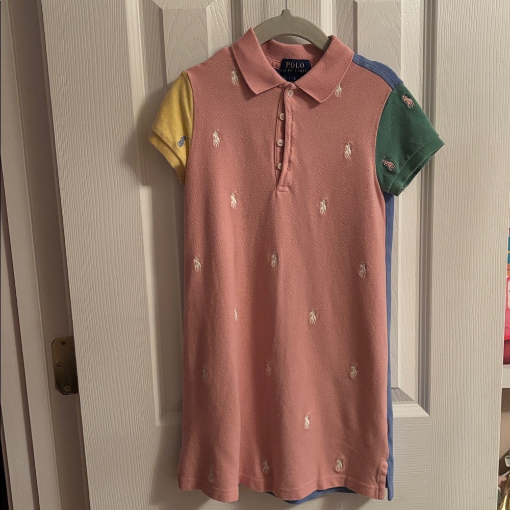 Polo by Ralph Lauren Colorblocked Shirt Dress Size 5